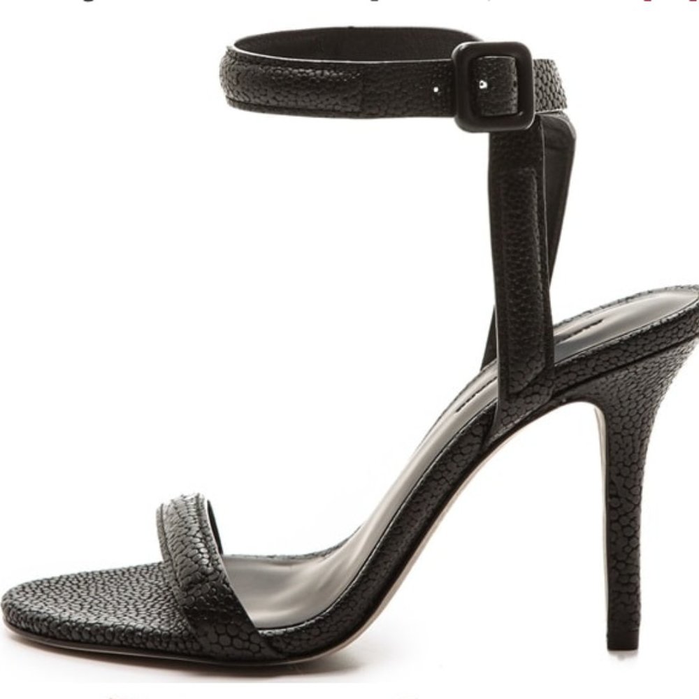 Alexander Wang Antonia Ankle Strap Black Sandals sz 40
